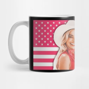 Barbie - Aerican pink flag Mug